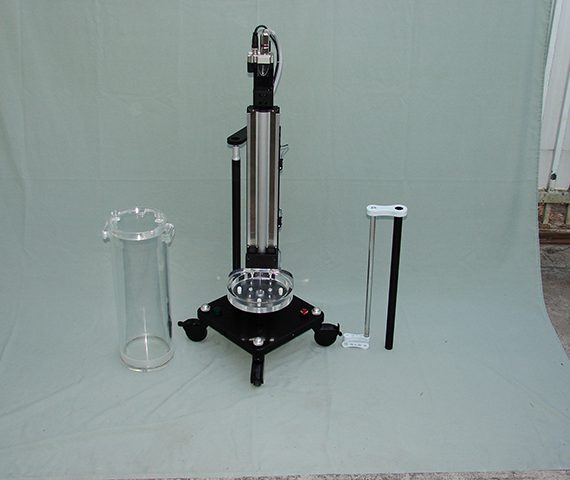 Radiation QA fixture photographed from above